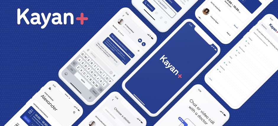 Images of Kayan Health phone app