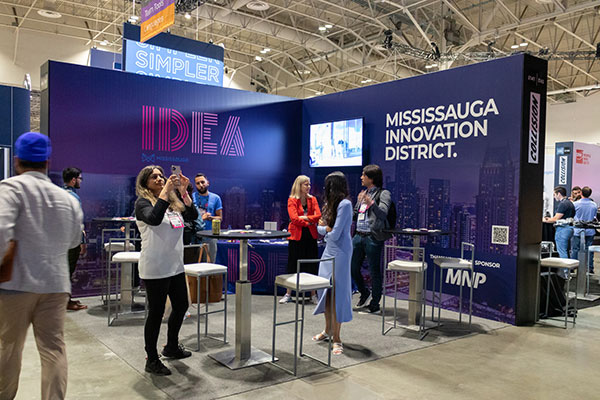 Mississauga Innovation District's booth at Collision, 2022 in Toronto, Ontario, Canada