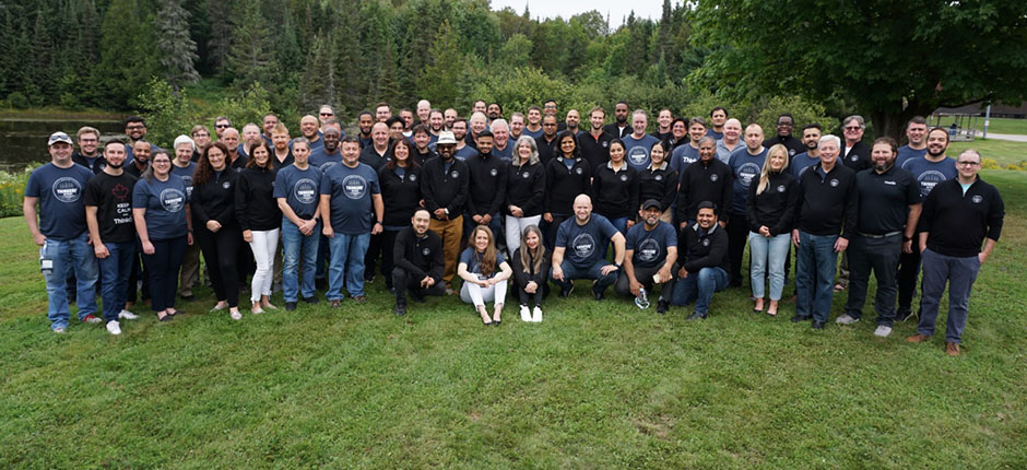 The ThinkOn team on a company-wide retreat in North Bay, Ontario