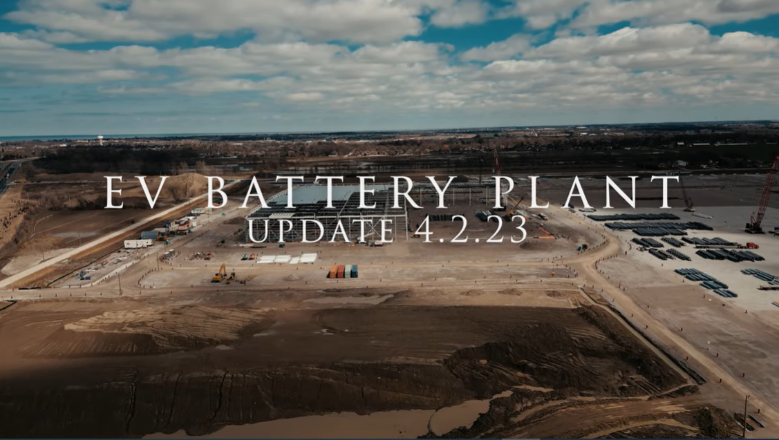 Aerial video footage of the in-progress construction of the NextStar plant