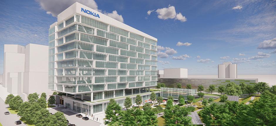 Architectural rendering of the Nokia facility