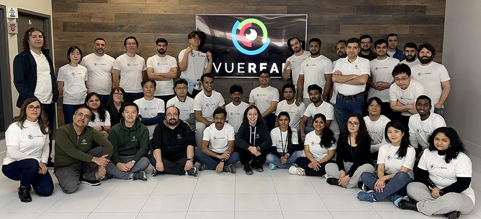 VueReal staff pictured in the company’s Waterloo headquarters